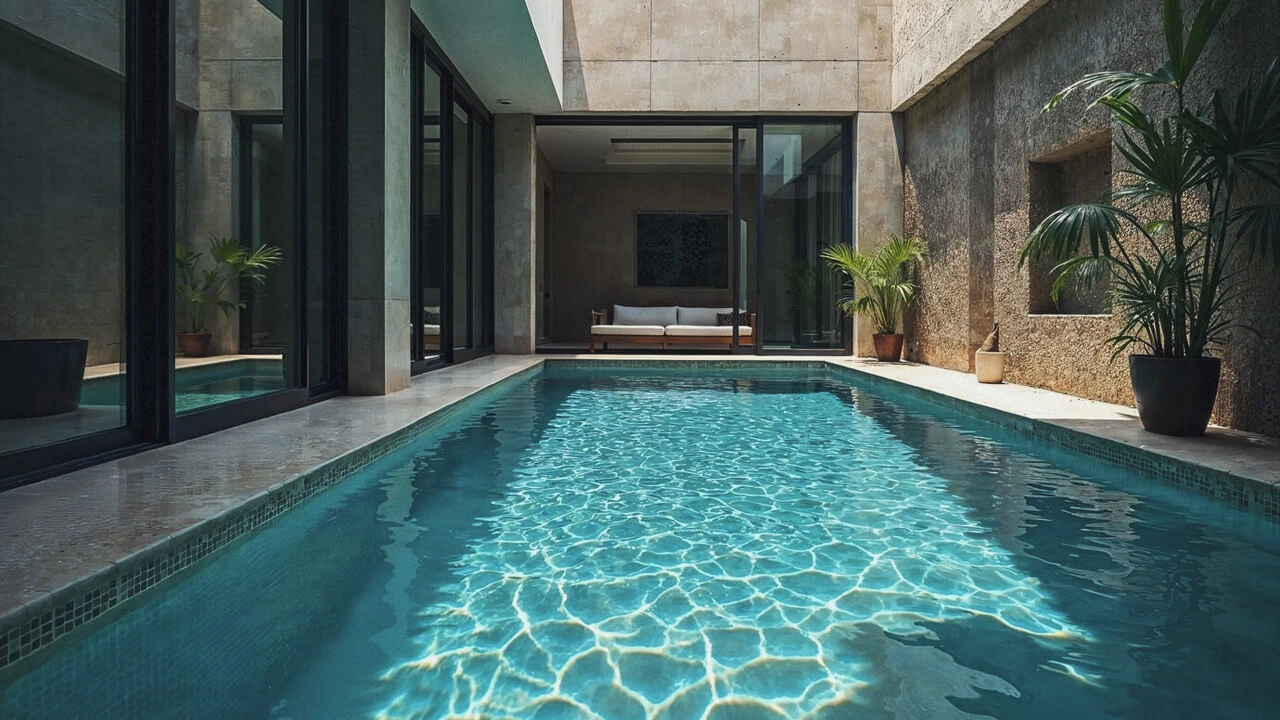Construcción de una piscina incorporada